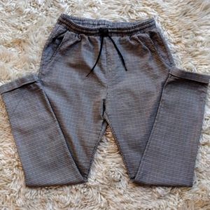 Brown and navy houndstooth slacks